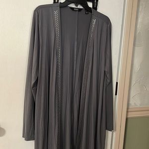 Dennis by Dennis Basso Grey Jacket Ladies Size Large